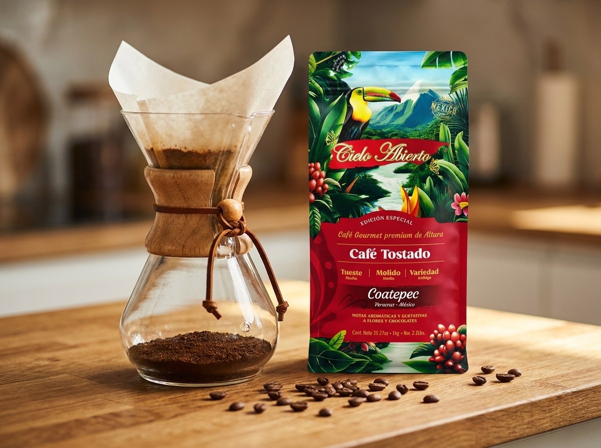 Kit Chemex con su bolsa de café Cielo Abierto de Coatepec